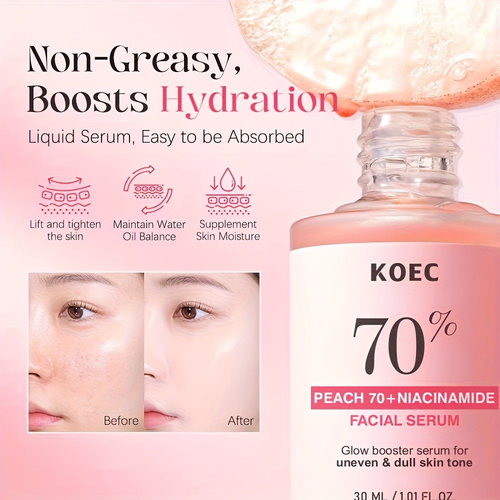 KOEC Peach 70 Niacinamide Serum with Hyaluronic Acid & Peach Extract