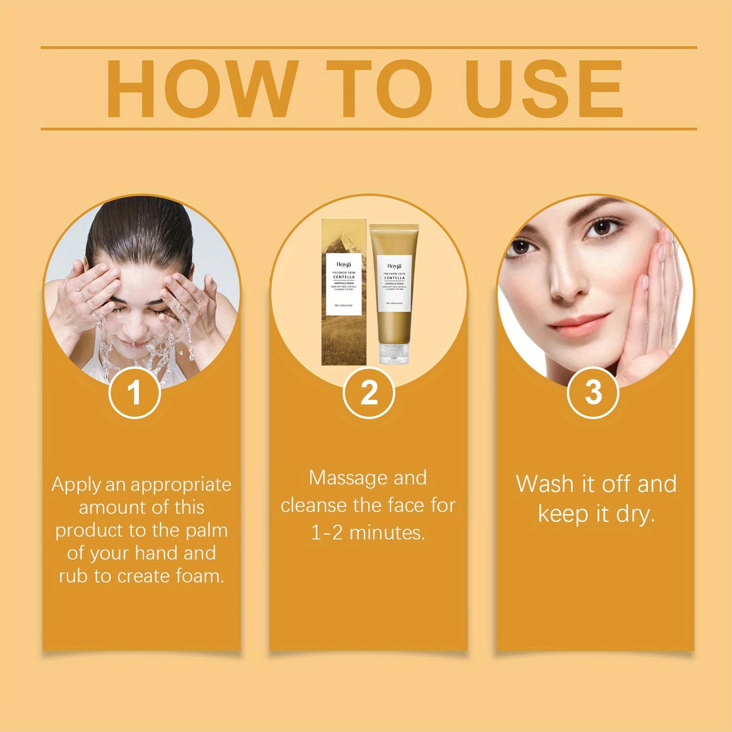 Centella Asiatica Light Beige Care Set: 1 Bottle of Centella Asiatica Cleanser + 2 Bottles of Centella Asiatica Essence