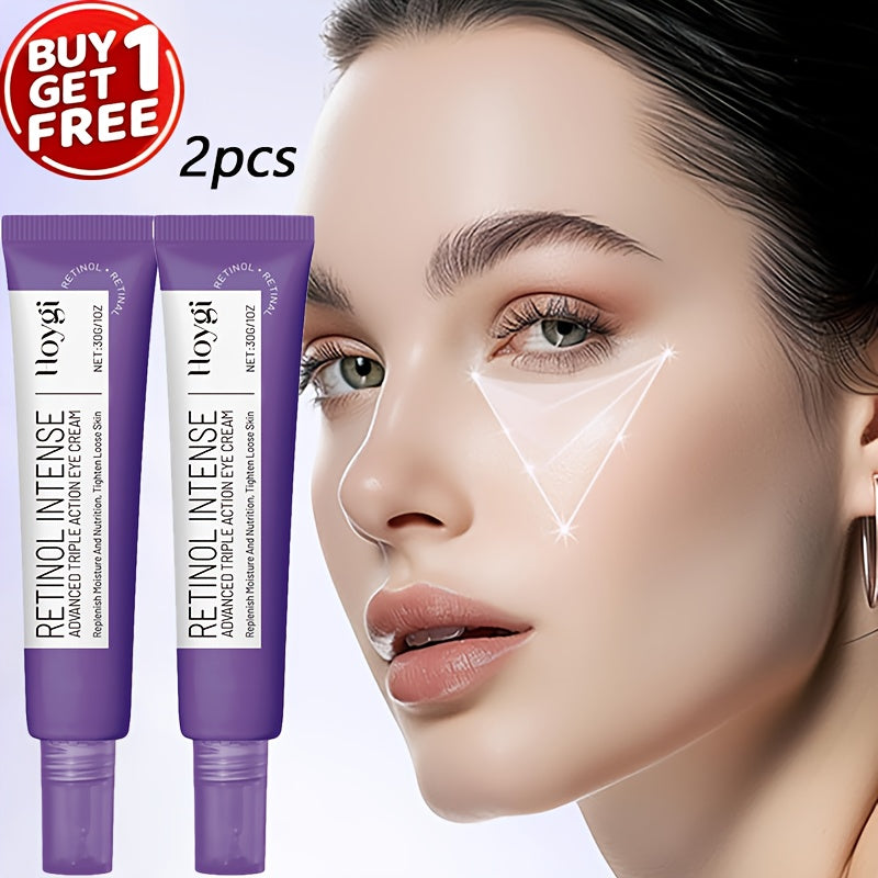 Peachy Creams 2pcs Retinol Intense Eye Cream for Dark Circles & Puffiness