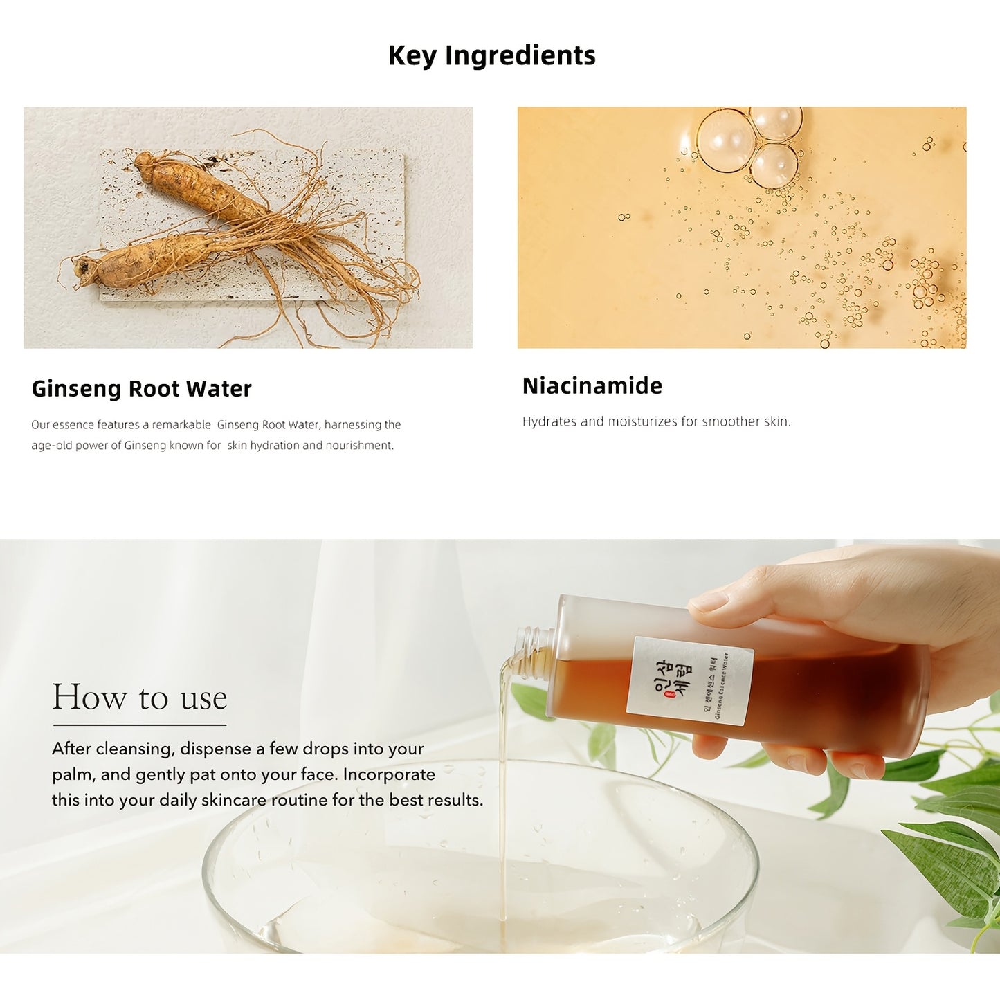 Peachy Creams [150ml Ginseng Serum] Brightening Ginseng Essence Water Serum