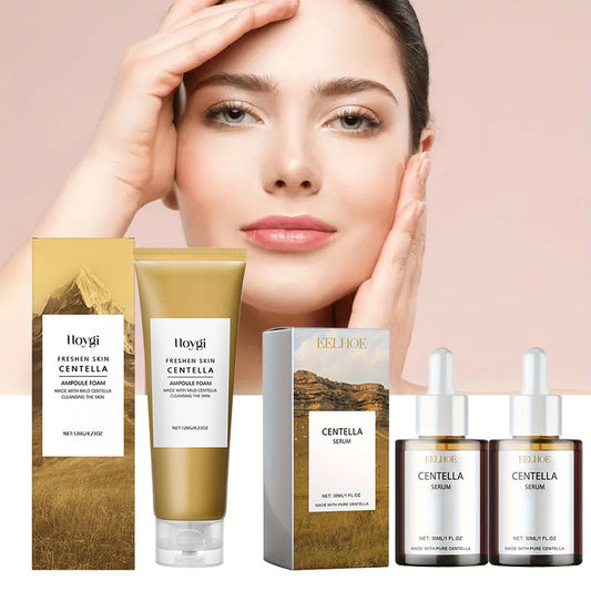 Centella Asiatica Light Beige Care Set: 1 Bottle of Centella Asiatica Cleanser + 2 Bottles of Centella Asiatica Essence
