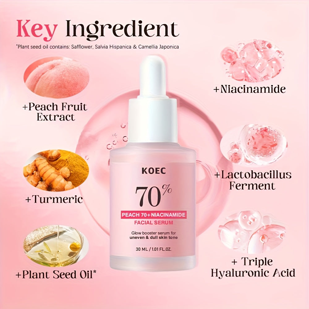 KOEC Peach 70 Niacinamide Serum with Hyaluronic Acid & Peach Extract