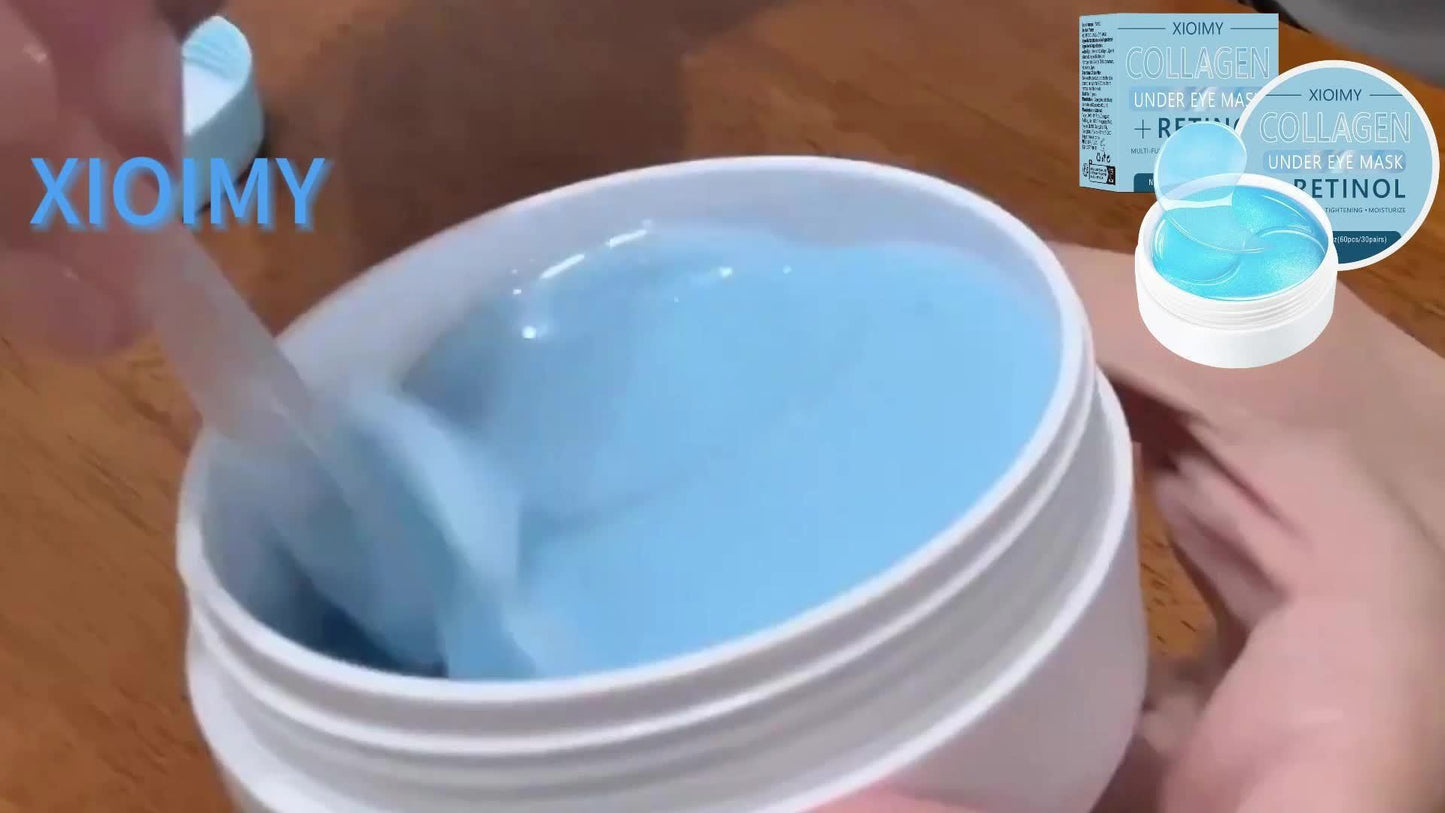 60pcs Xioimy Collagen & Retinol Under Eye Masks, suitable for Women and Men